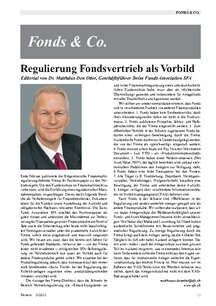 Regulierung Fondsvertrieb